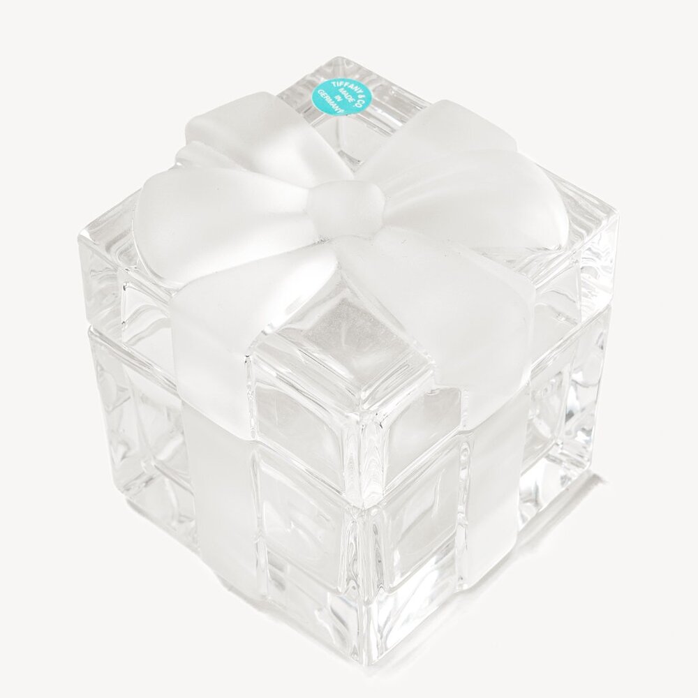 Tiffany & Co. Crystal Trinket Jewelry Bow Wrapped Gift Box